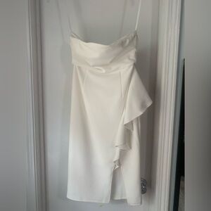 White strapless dress